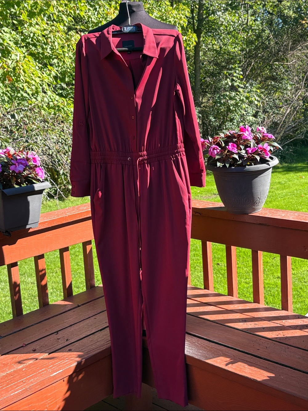 Beautiful Alex Marie Burgundy jumpsuit